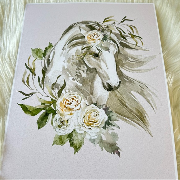 Horse Watercolor Illustration Wall Art Print Poster Unframed - Picture 14 of 17